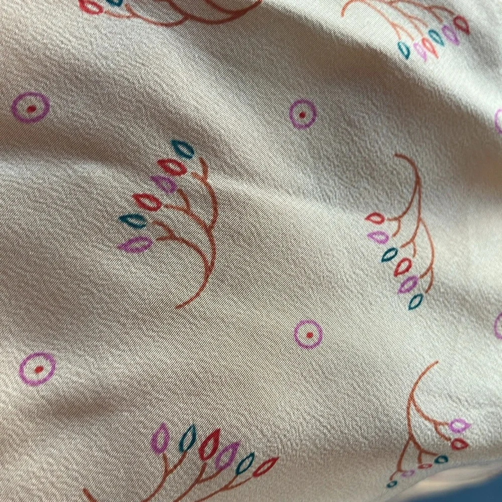 Vintage secular silk neck scarf floral